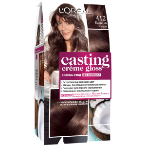 Крем-фарба для волосся без аміаку L'Oreal Paris Casting Creme Gloss 412 Какао з льодом 180 мл