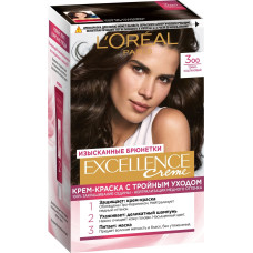 Стійка крем-фарба для волосся LOreal Paris Excellence Creme з потрійним захистом № 3.00 - Темно-каштановий