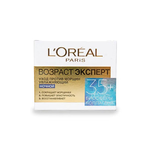 Крем L'Oreal Paris Вік експерт Тріо Актив 35+ проти зморшок зволожуючий нічний 50 мл