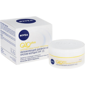 Денний зволожуючий крем проти зморшок Nivea Q10 Plus 50 мл