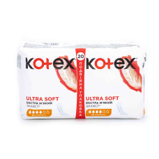 Гігієнічні прокладки Кotex Ultra Soft Normal Duo 20 шт