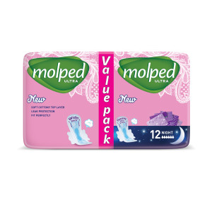 Гігієнічні прокладки Molped Ultra nait дуо 12 шт