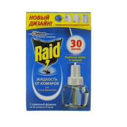 Рідкий засіб від комарів для фумігатора Raid 30 ночей 220 мл
