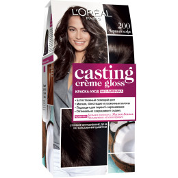Крем-фарба для волосся без аміаку LOreal Paris Casting Creme Gloss 200 Чорна кава 180 мл