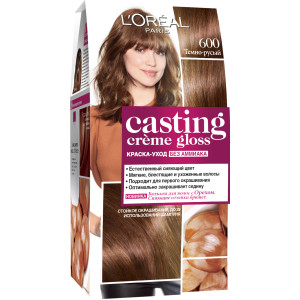 Крем-фарба для волосся без аміаку L'Oreal Paris Casting Creme Gloss 600 Темно-русявий 180 мл