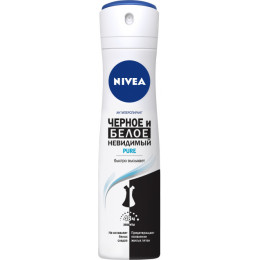 Дезодорант-антиперспірант спрей Nivea Чорне і Біле Невидимий Pure 150 мл