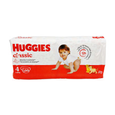 Підгузки Huggies Classic розмір 4 Jumbo 7-18 кг 50 шт