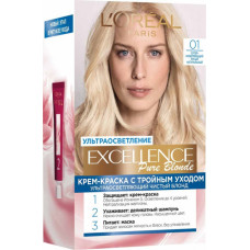 Стійка крем-фарба для волосся LOreal Paris Excellence Creme з потрійним захистом 01 - Супер-освітлюючий русявий натуральний 176 мл