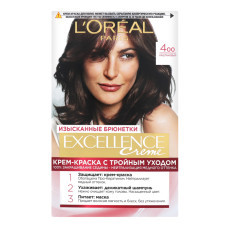 Стійка крем-фарба для волосся LOreal Paris Excellence Creme з потрійним захистом 4.00 - Каштановий