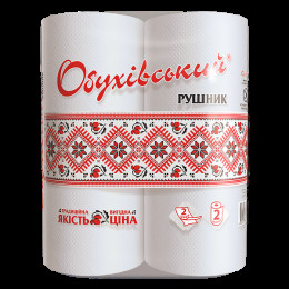 Паперові рушники Обухівські 2 шари 2 шт