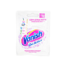 Плямовивідник та відбілювач порошкоподібний для тканин Vanish Gold Oxi Action Кришталева білизна 30 г