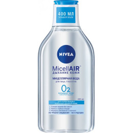 Міцелярна вода Nivea MicellAIR Дихання шкіри для нормальної та комбінованої шкіри 400 мл