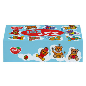Серветки в коробці косметичні Ruta Kids 2 шари 155 шт-Фото-2