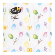 Серветки столові Silken 3 шари Пасхальний мікс 18 шт