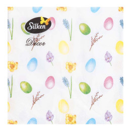 Серветки столові Silken 3 шари Пасхальний мікс 18 шт
