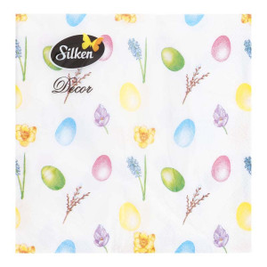 Серветки столові Silken 3 шари Пасхальний мікс 18 шт