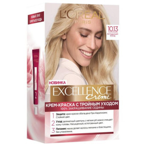 Стійка крем-фарба для волосся L'Oreal Paris Excellence Creme з потрійним захистом № 10.13 - Легендарний блонд 192 мл