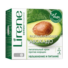 Гіалуроновий крем для підвищення еластичності шкіри Lirene Зволоження та живлення Авокадо й альга 50 мл