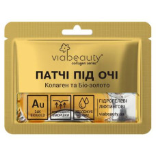 Патчі під очі Via Beauty Гідрогелеві ліфтингові з колагеном і біозолотом 11 г