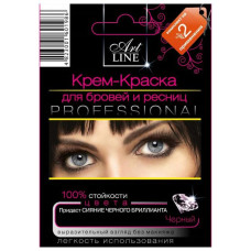Крем-фарба для брів і вій Art Line Чорний діамант