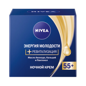 Нічний крем Nivea Енергія Молодості 55+ 50 мл