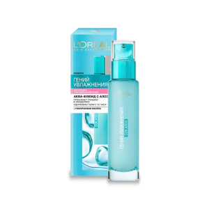Аква-флюїд L'Oreal Paris Skin Expert Геній Зволоження для сухої і чутливої шкіри з Алое 70 мл