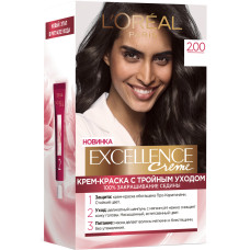 Стійка крем-фарба для волосся LOreal Paris Excellence Creme з потрійним захистом №2.00 Кавовий