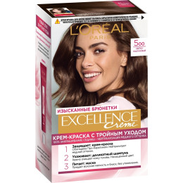 Стійка крем-фарба для волосся LOreal Paris Excellence Creme з потрійним захистом № 5.00 - Шоколадний