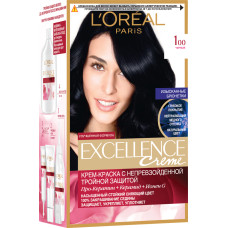 Стійка крем-фарба для волосся LOreal Paris Excellence Creme з потрійним захистом №1.00 чорний