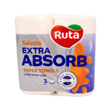 Паперові рушники Ruta Selecta 3 шари 2 шт Білі