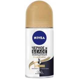 Дезодорант-антиперспірант роликовий Nivea Чорне та біле невидимий гладкий шовк 50 мл