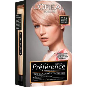 Стійка гель-фарба для волосся L'Oreal Paris Recital Preference 9.23 Рожева платина 174 мл