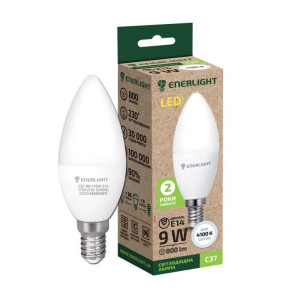 Лампа ENERLIGHT С37 9 Вт 4100К Е14