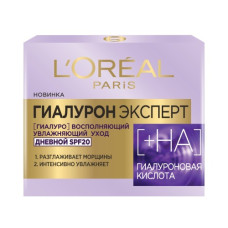 Денний крем для шкіри обличчя LOreal Paris Гіалурон експерт Відновлюючий зволожуючий догляд із захистом SPF 20 50 мл