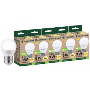 Лампа ENERLIGHT G45 9 Вт 3000К Е27