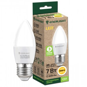 Лампа ENERLIGHT С37 7 Вт 3000К Е27