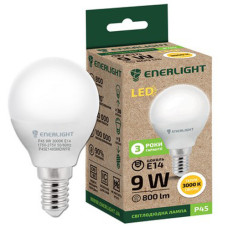 Лампа ENERLIGHT Р45 9 Вт 3000К Е14