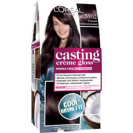 Крем-фарба для волосся без аміаку LOreal Paris Casting Creme Gloss відтінок 3102 Холодний темно-каштановий 180 мл