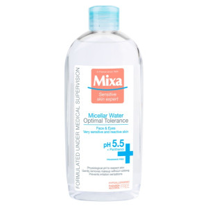 Міцелярна вода Mixa Hydrating для нормальної та сухої чутливої шкіри обличчя 400 мл