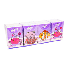 Паперові хусточки Bella Baby Happy  3 шари 9 х 8 шт