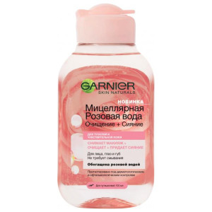 Міцелярна вода для очищення шкіри обличчя Garnier Skin Naturals з трояндовою водою 100 мл