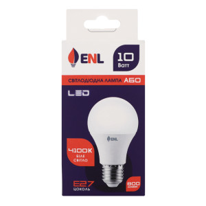 Лампа ENL LED А60 10Вт 4100К Е27