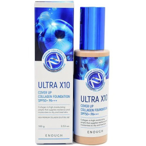 Тональний крем Enough Ultra X10 Cover Up Collagen Foundation SPF50+ PA +++ №21 100 мл