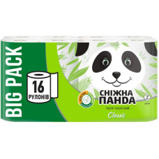 Папір туалетний Сніжна Панда Classic 2 шара 16 шт