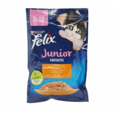 Вологий корм для кошенят Purina Felix Fantastic Junior з куркою в желе 100 г