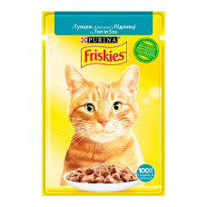 Вологий корм для дорослих котів Friskies з лососем в підливці 85 г