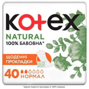 KOTEX щоденні/ Natural Normal/ 40шт