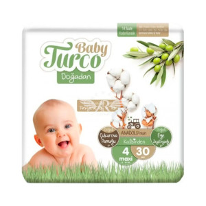 BABY TURCO підгузники maxi 4 (7-14кг) 30шт