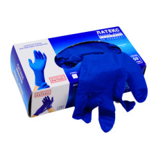 Рукавиці латекс LATEX  50шт сині р.M