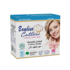 Ватні палички Bambino Cotton Картонна.упаковка 100 шт *120